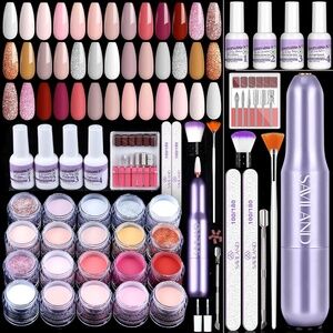 SAVILAND 20 Color Dip Powder Nail Kit with Drill